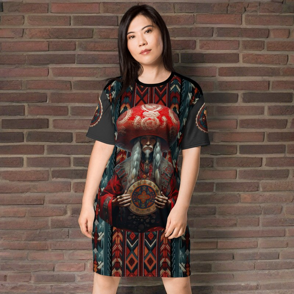 Amanita T-Shirt Dress reflecting Yakut culture